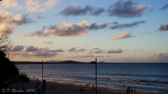 Noosa Main Beach at Sunset