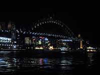 Lightshow on Harbour Bridge